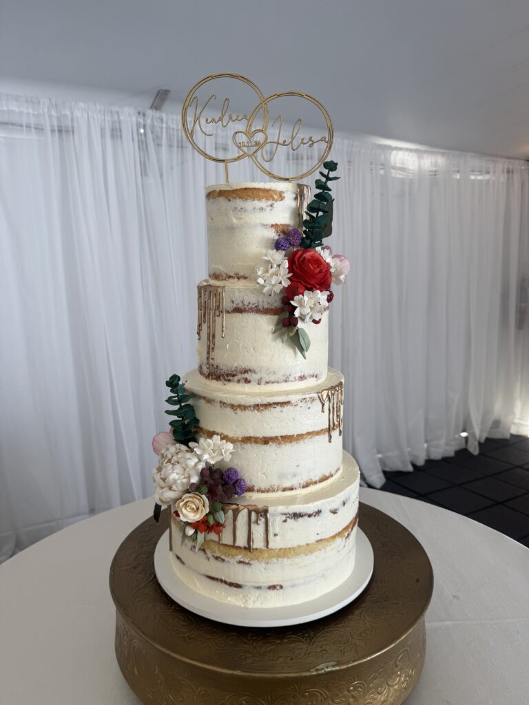 Naked Cake with Sugar Flowers